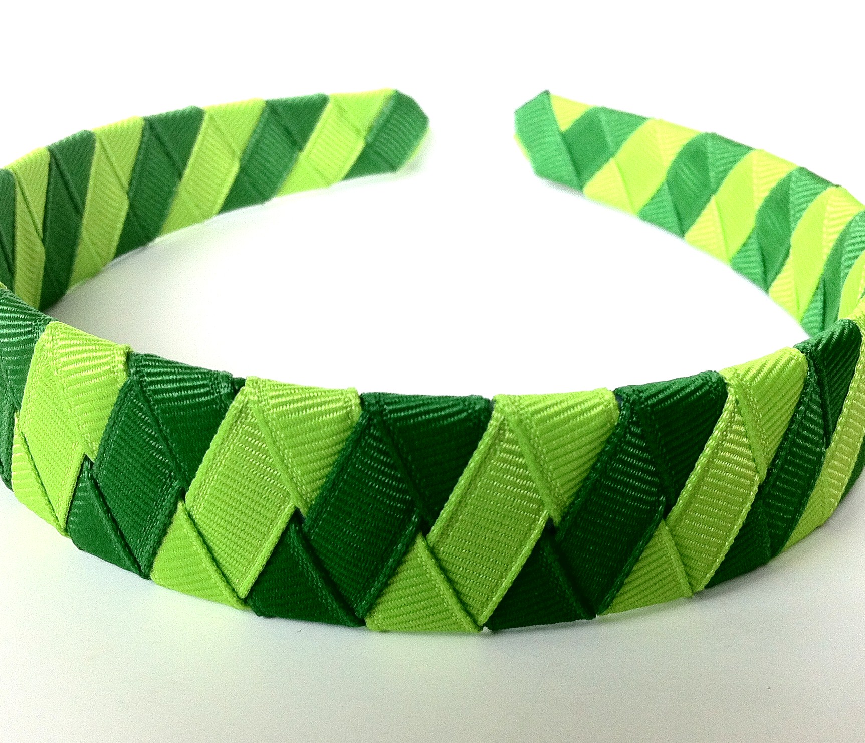 Green Woven Headband One Inch Wide Headband Made From Lypple And